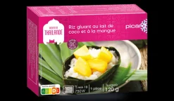 Riz gluant au lait de coco et à la mangue