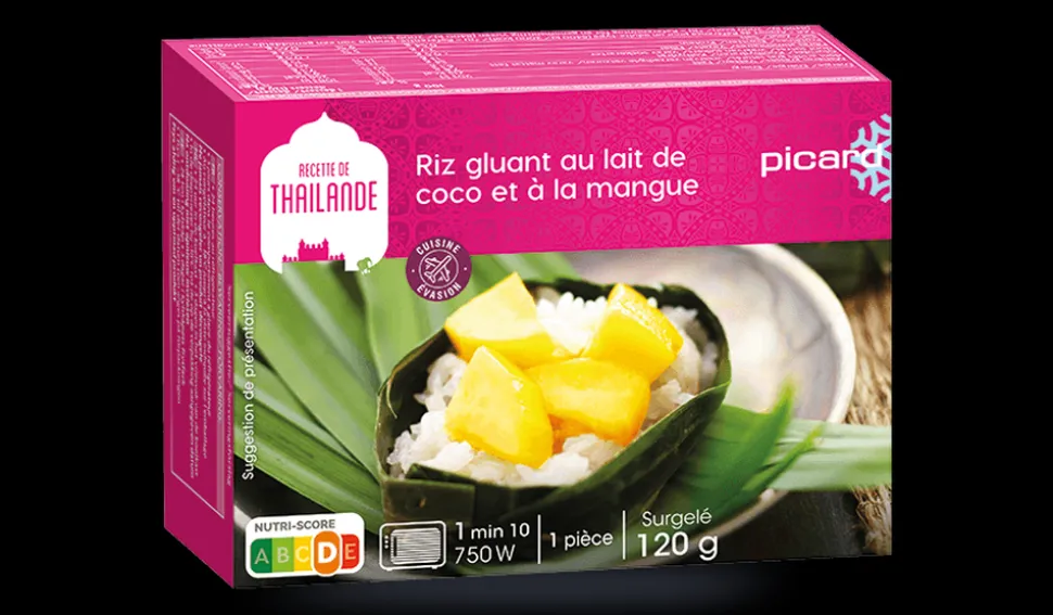 Riz gluant au lait de coco et à la mangue