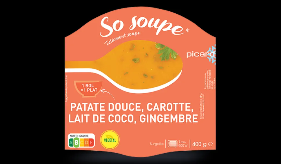 Soupe patate douce, carotte, lait coco, gingembre