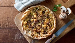 Tarte fine champignons gorgonzola