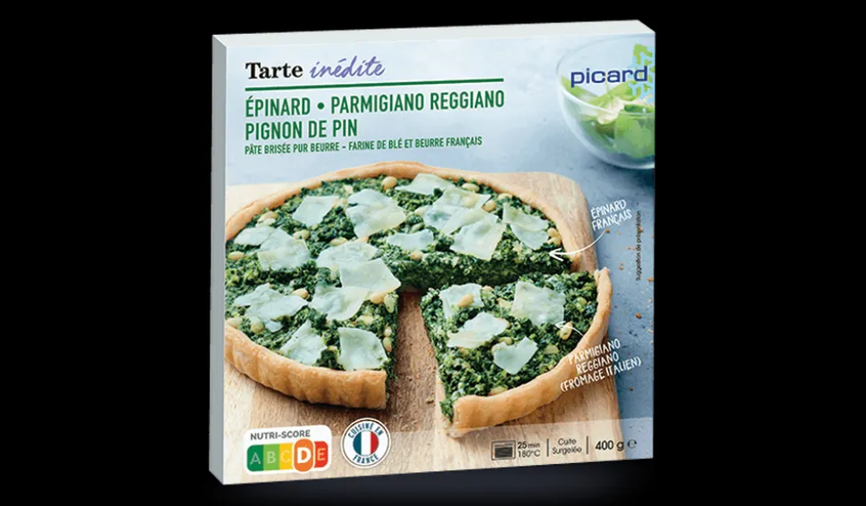 Tarte épinard, Parmigiano Reggiano, pignon de pin