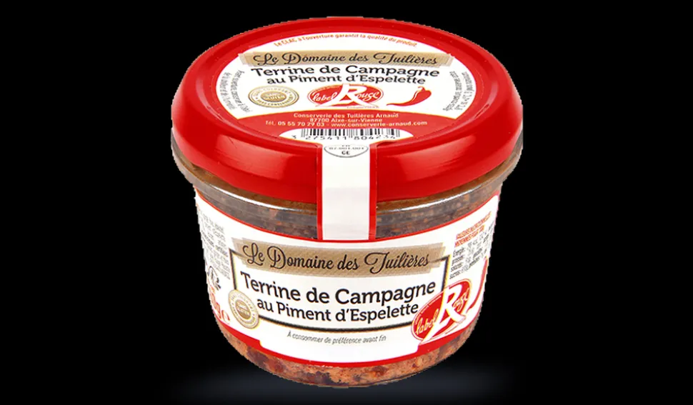Terrine campagne au piment d'Espelette Label Rouge