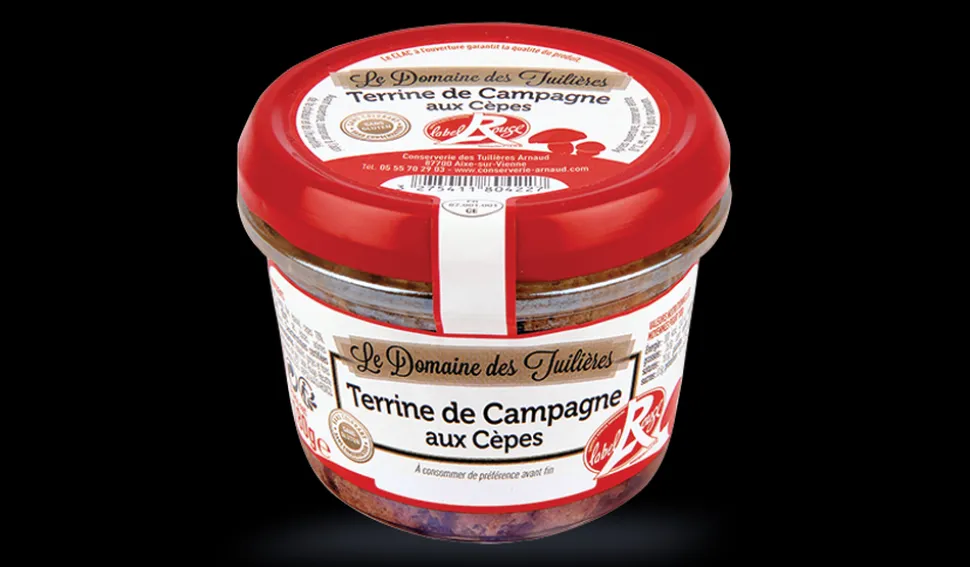 Terrine de campagne aux cèpes Label Rouge