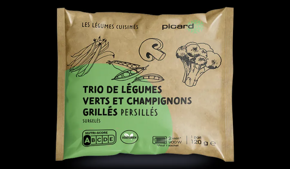 Trio de légumes champignons grillés persillés