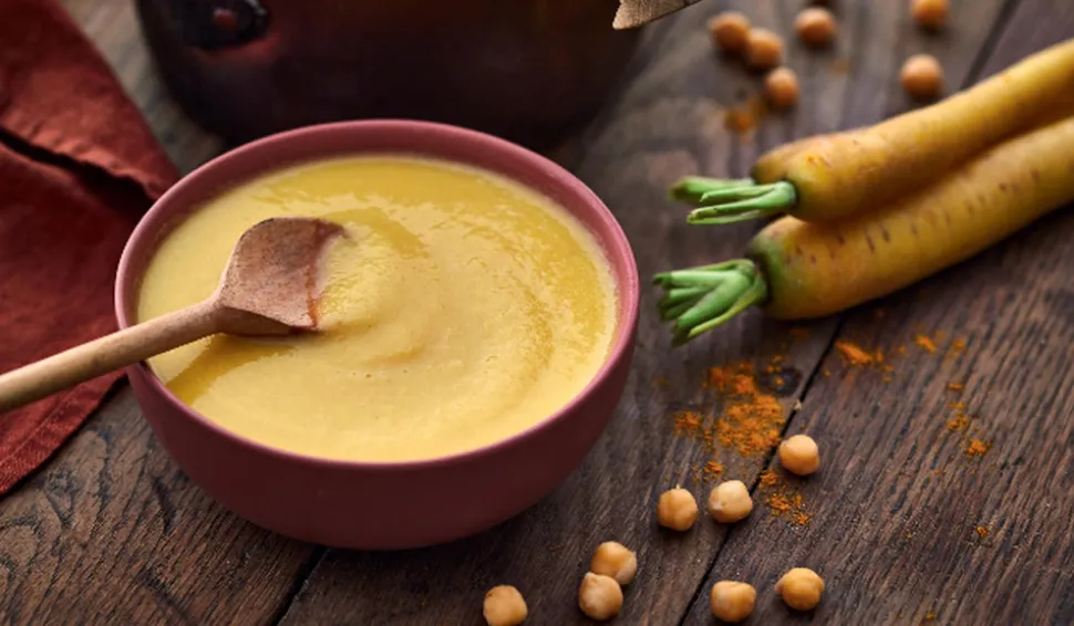 Velouté carotte jaune pois chiche