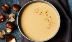 Velouté châtaigne cèpe cuisiné à la crème fraîche